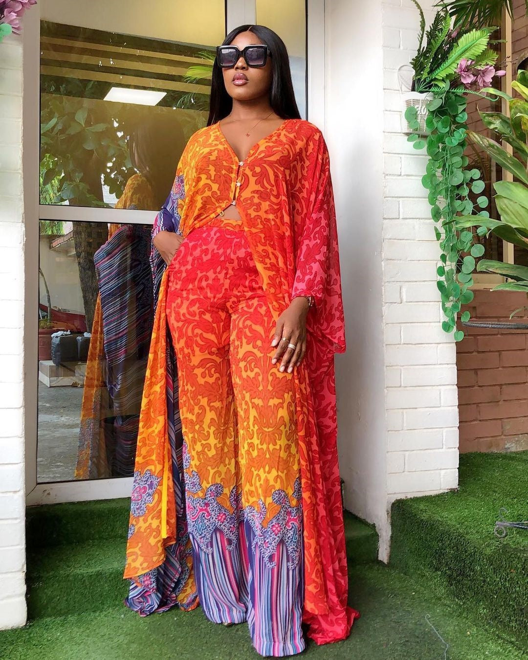 Two Piece Set Dashiki Summer African Clothes For Women 2022 Fashion Long Dress Sets Pants Suits Outfits Party Dresses Big Size PAP SHOP 42