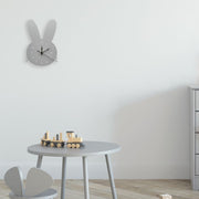 Kids Room Wood Bunny Clock For Baby Boy Girl Room Decoration Nordic Style White Pink Rabbit Wall Clocks Children Room Decor PAP SHOP 42