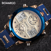 BOAMIGO Mens Watches Top Luxury Brand Men Sports Watches Men&#39;s Quartz LED Digital 3 Clock man Male Wrist Watch relogio masculino PAP SHOP 42