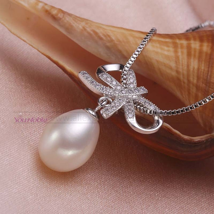 Wedding jewelry set white bridal jewelry sets for women,925 sterling silver natural pearl jewelry wife engagement birthday gift PAP SHOP 42