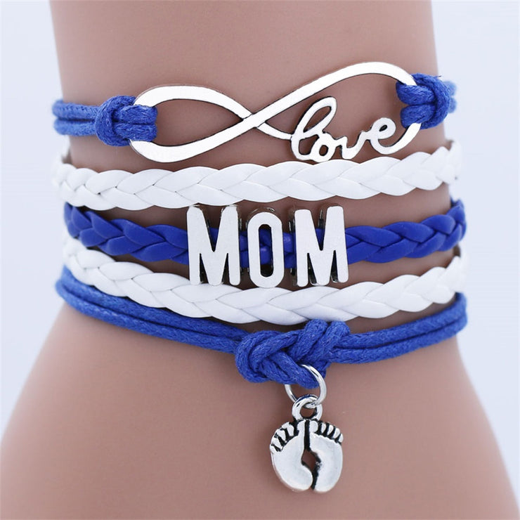Infinity Love MoM Double Foot Chain Bracelet for Women Friendship Bracelets Jewelry Multi-Layer Charm Bracelet Fashion Jewelry PAP SHOP 42