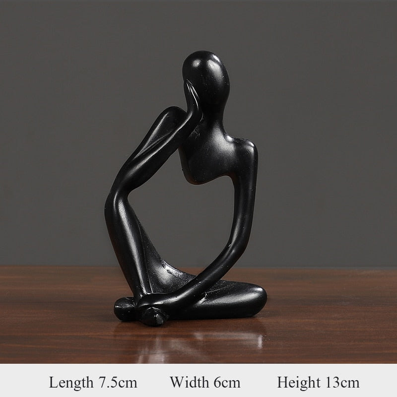 Thinker Statue Abstract Figure Sculpture Small Ornaments Resin Statue Home Crafts Home Decoration Modern Figurines For Interior PAP SHOP 42