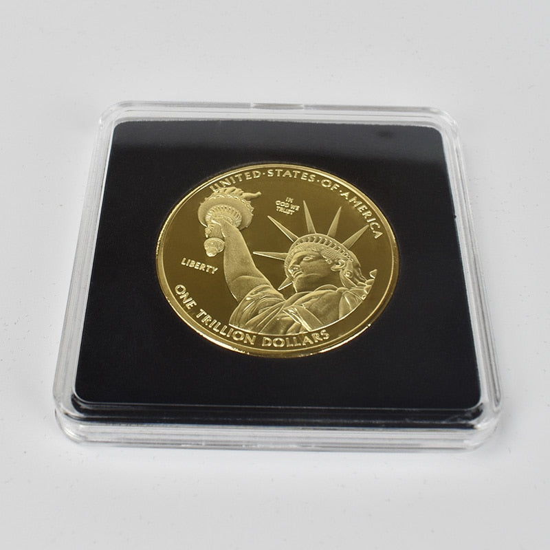 Cryptocurrency Gold Coins. PAP SHOP 42