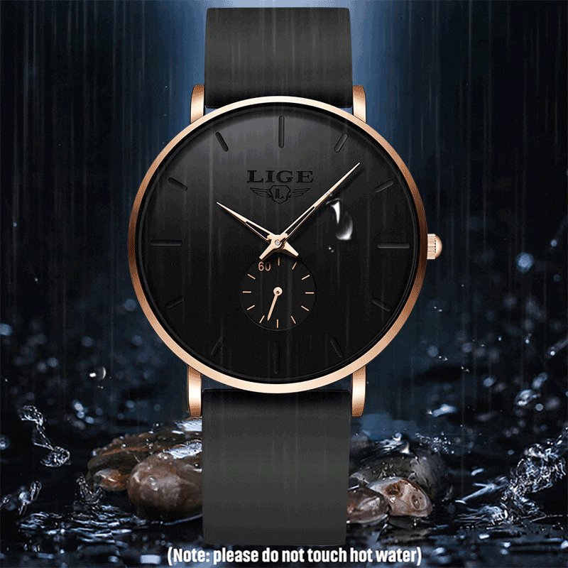LIGE New Fashion Mens Watches Top Brand Luxury Sport Waterproof Simple Ultra-Thin Watches Men Quartz Clock Relogio Masculino+Box PAP SHOP 42