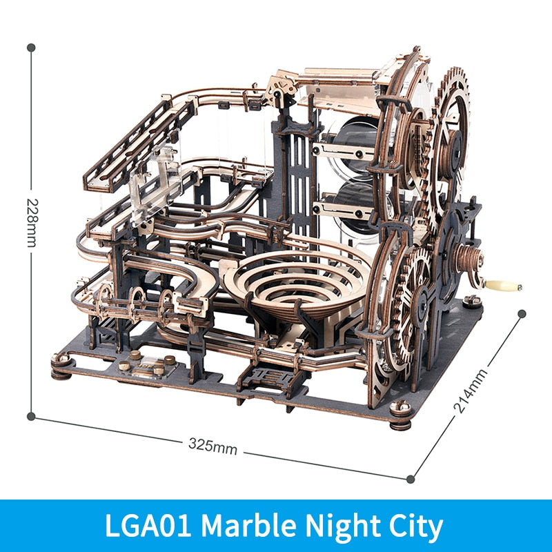 Robotime ROKR Marble Night City 3D Wooden Puzzle Games Assembly Waterwheel Model Toys for Children Kids Birthday Gift PAP SHOP 42