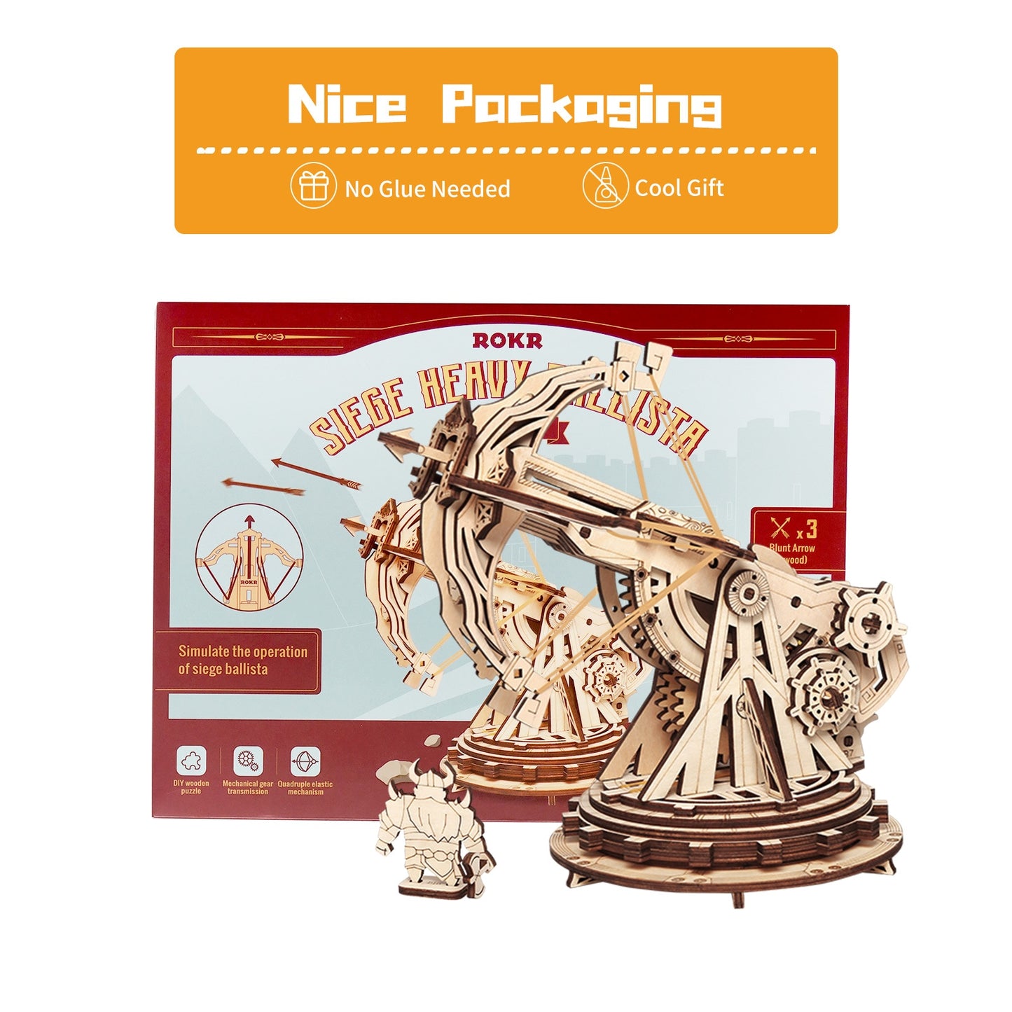 Robotime 3D Wooden Puzzle Medieval Siege Weapons Game Assembly Set Gift for Children Teens Adult War Strategy Toy KW401 KW801 PAP SHOP 42
