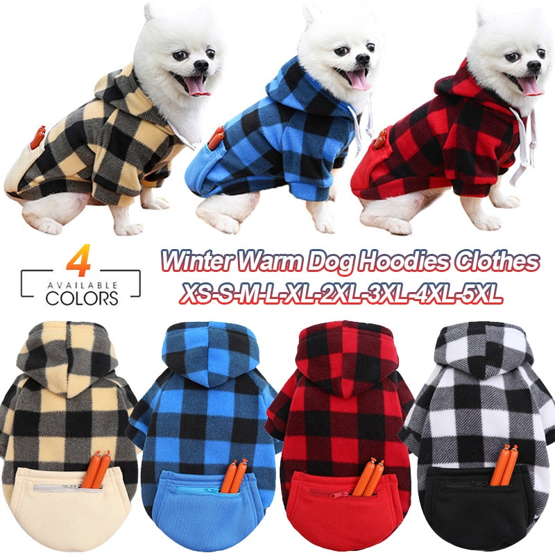 Winter Warm Pet Dog Clothes Soft Wool Dog Hoodies Outfit For Small Dogs Chihuahua Pug Sweater Clothing Puppy Cat Coat Jacket PAP SHOP 42