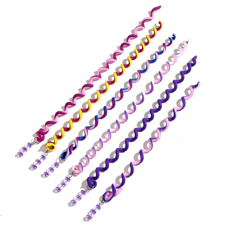 Kids Styling Hair Tools Accessories Girl Trend Long Braided Rope Clip On Hair Headband Curling Wig Ties Ponytail Holder Hairband PAP SHOP 42