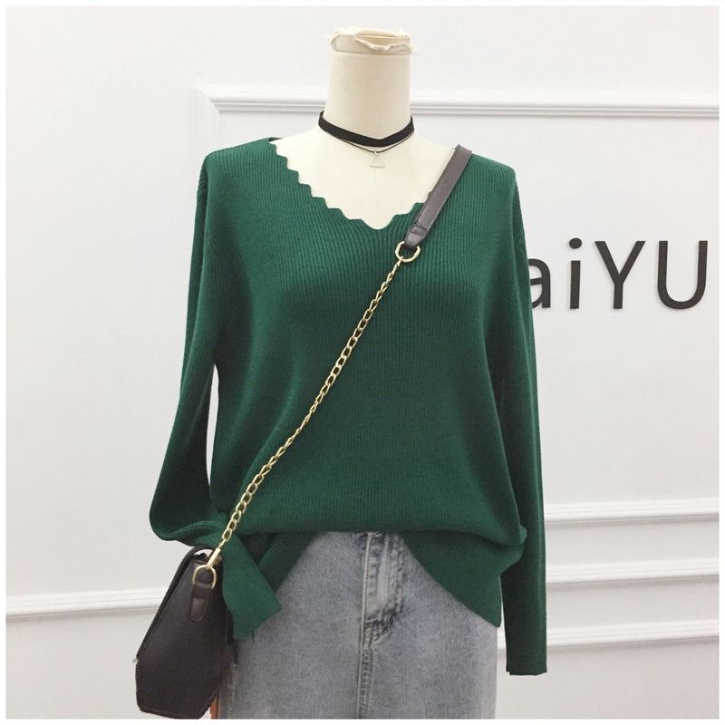 Korean-Style plus Size Knitted Undershirt for Plump Girls for Autumn and Winter PAP SHOP 42
