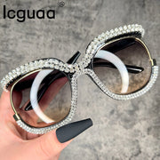 Oversized Diamond Round Sunglasses
