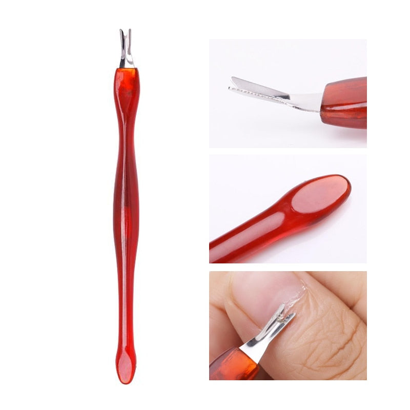 1pcs Double-ended Stainless Steel Cuticle Pusher Dead Skin Push Remover For Pedicure Manicure Nail Art Cleaner Care Tool PAP SHOP 42