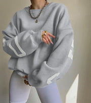 Casual Letters Print Sweatshirt Women Fashion Fleece Long Sleeve Loose Hoodies Y2k Streetwear 2022 Autumn Winter Lady Pullovers PAP SHOP 42