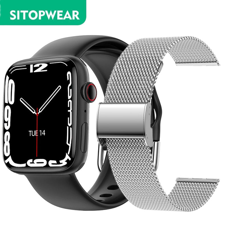 SitopWear Smart Watch 2022 Wireless Charging Smartwatch Bluetooth Calls Watches Men Women Fitness Bracelet Custom Watch Face PAP SHOP 42