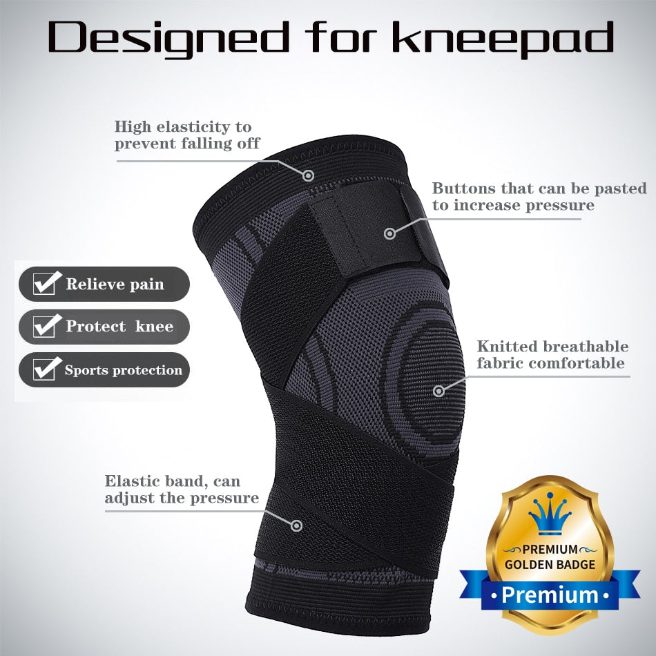Worthdefence 1/2 PCS Knee Pads Braces Sports Support Kneepad Men Women for Arthritis Joints Protector Fitness Compression Sleeve PAP SHOP 42