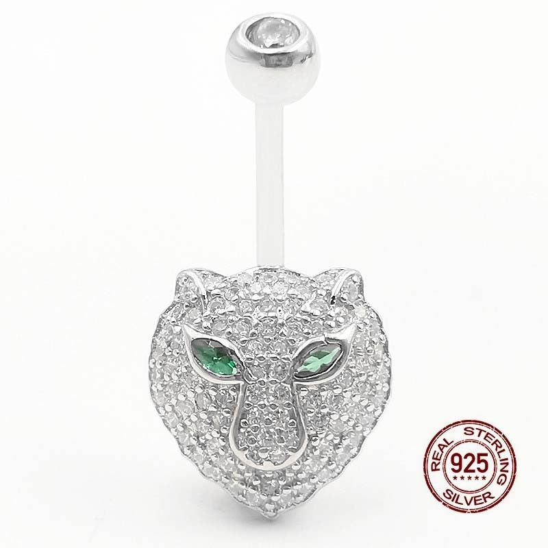 HelloLook 925 Sterling Silver Navel Piercing Luxury Zircon Belly Button Ring for Women 925 Silver Belly Piercing Body Jewelry PAP SHOP 42
