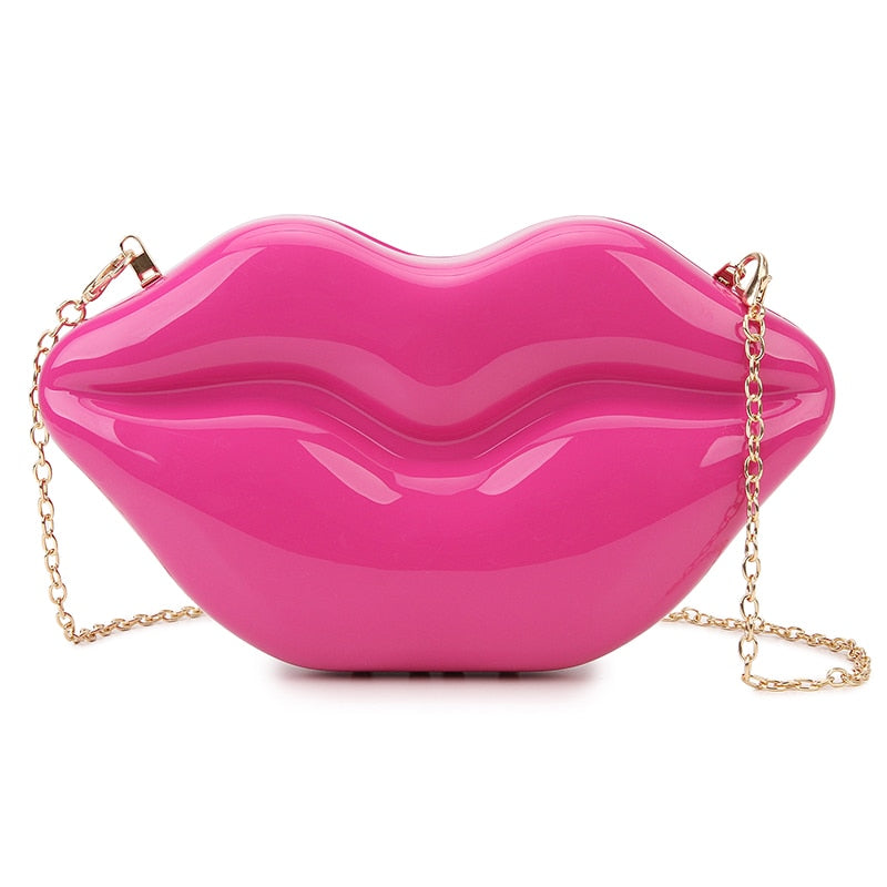 Sexy Red Lips Design Women Party Clutch  Evening Bag  Dazzling Female Chain Bag Crossbody Bag Purses and Handbags Pouch Fashion PAP SHOP 42