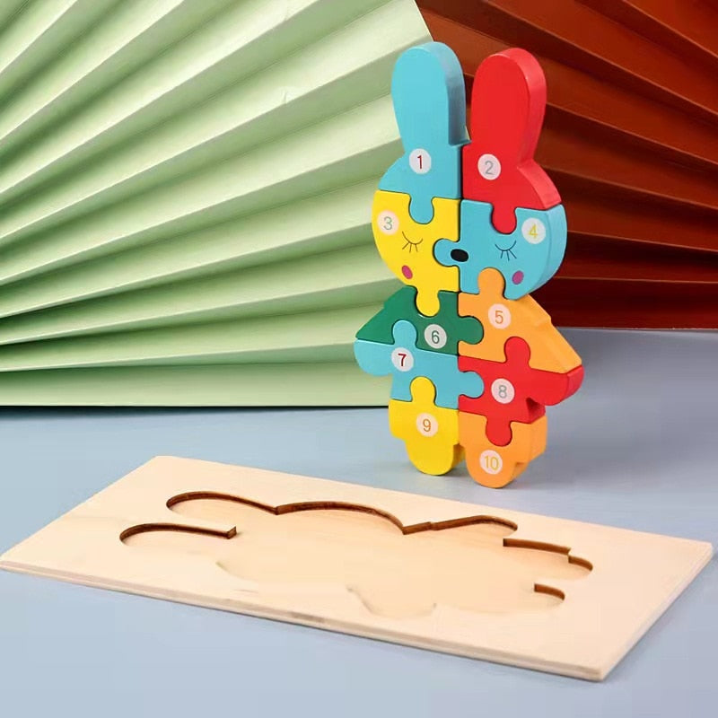 Montessori Wooden Toddler Puzzles for Kids Montessori Toys for Toddlers 2 3 4 5 Years Old Top 3D Puzzle Educational Dinosaur Toy PAP SHOP 42