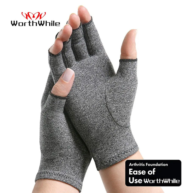 WorthWhile 1 Pair Compression Arthritis Gloves Wrist Support Cotton Joint Pain Relief Hand Brace Women Men Therapy Wristband PAP SHOP 42